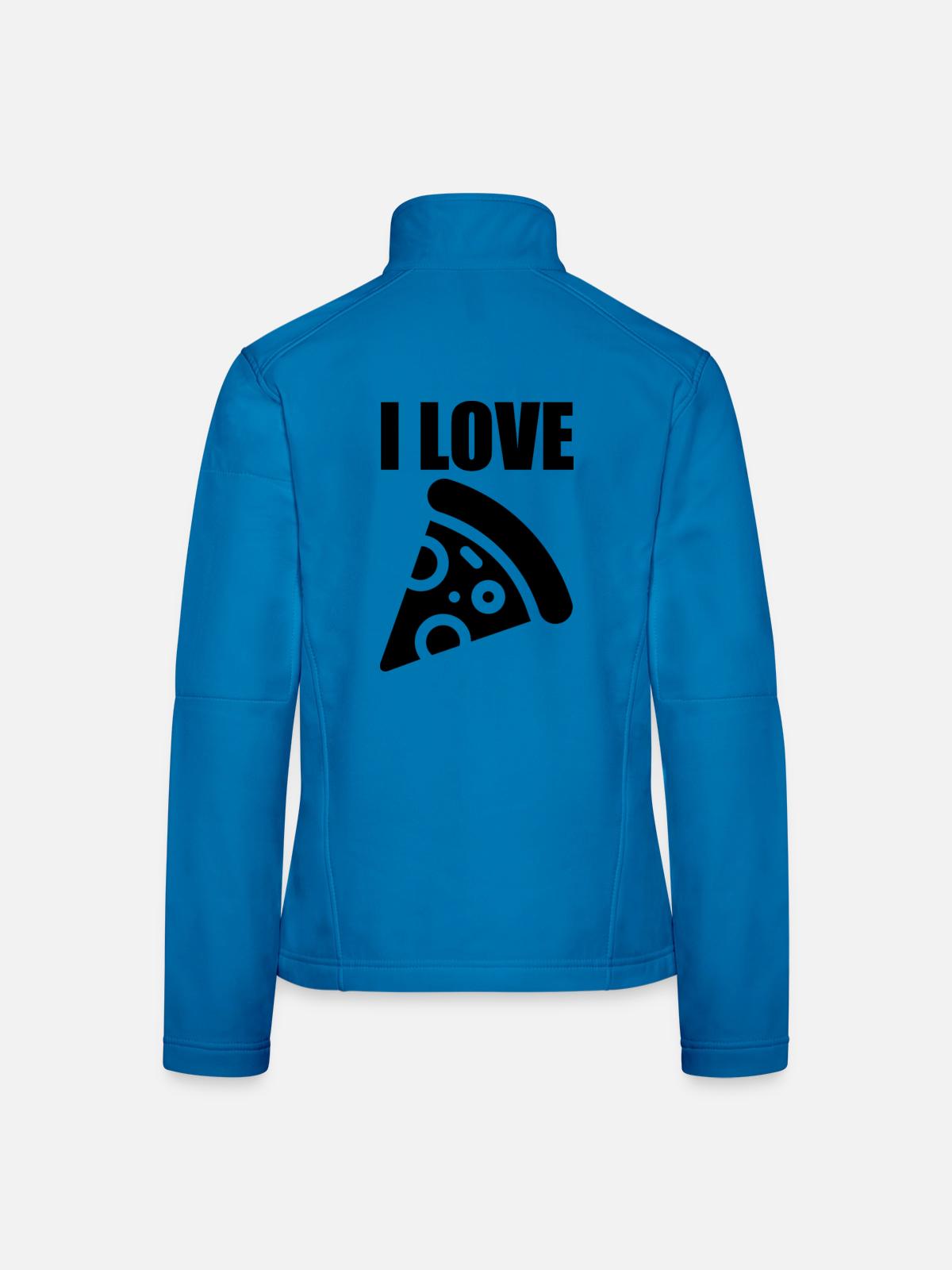 Ich liebe Pizza - Frauen Softshelljacke - Lichtblau - Hinten