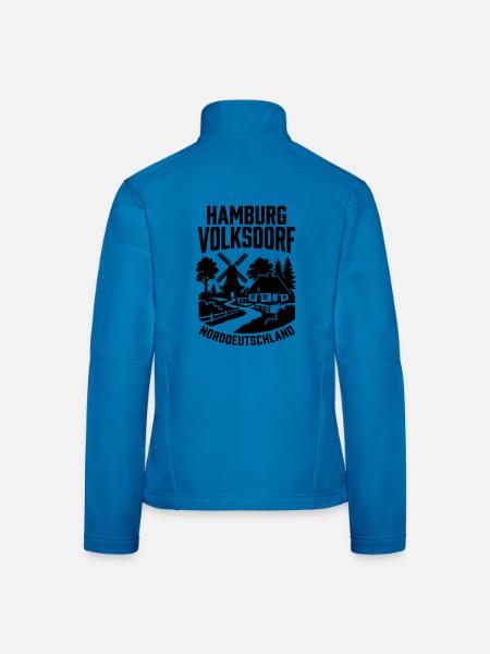Volksdorf Hamburg Walddörfer  - Frauen Softshelljacke - Lichtblau - Hinten