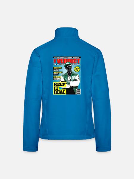 The Verdict Issue 01 Realness - Hip Hop Statement - Frauen Softshelljacke - Lichtblau - Hinten