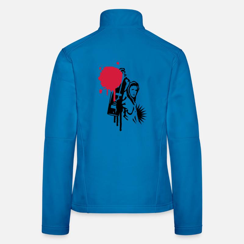 A sprayer with spray can in graffiti style Women's Softshell Jacket