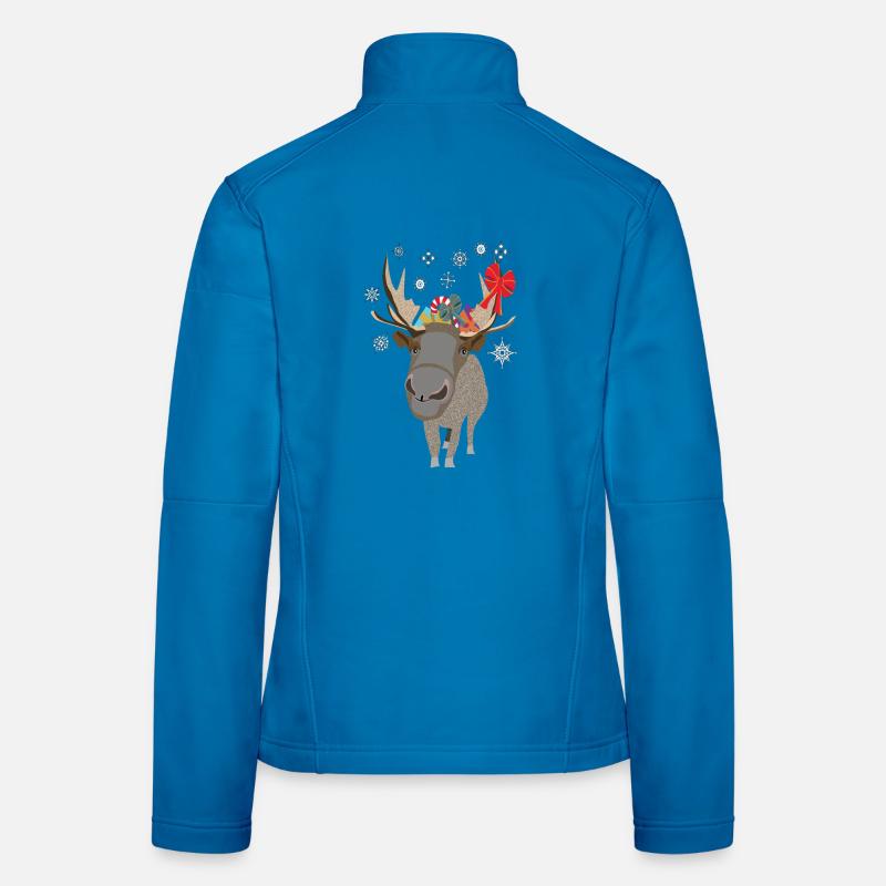 Winterrentier mit Geschenken - Frauen Softshelljacke - Lichtblau
