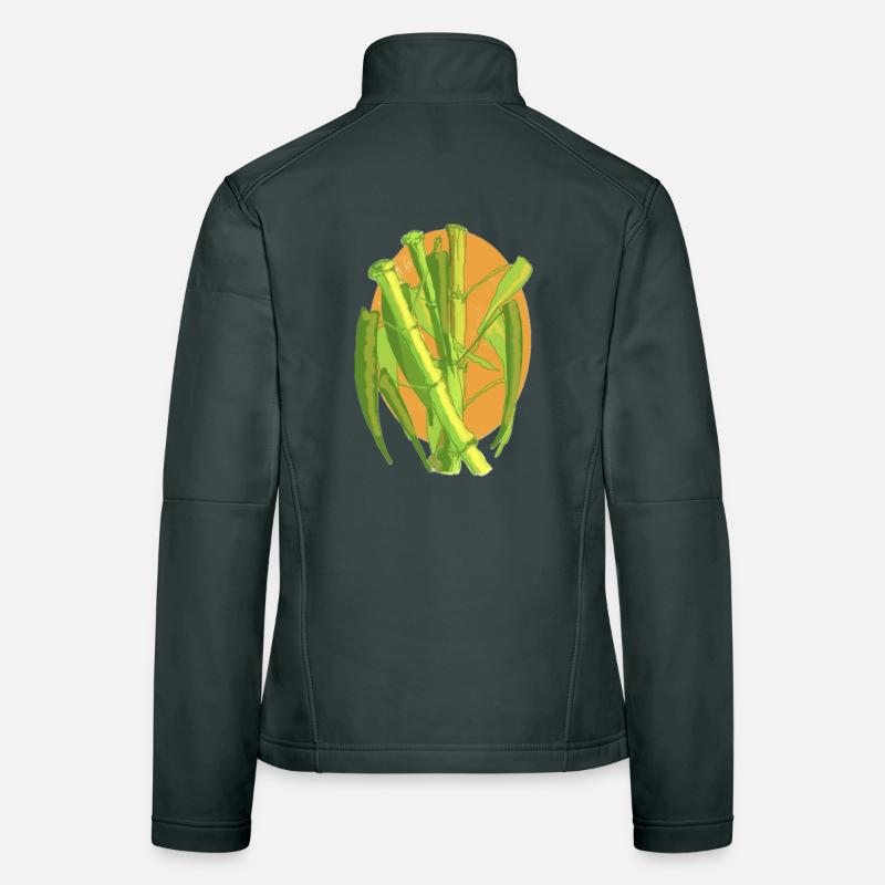 Bamboo Botanical Burst Women's Softshell Jacket