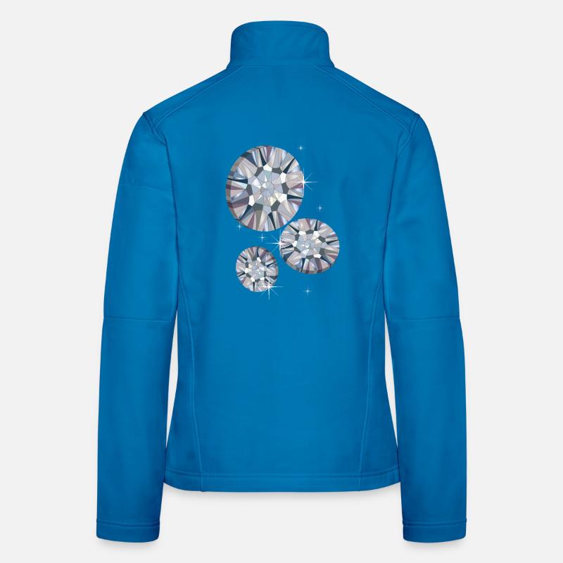 Abstract diamonds Elegance in clear facets Women's Softshell Jacket