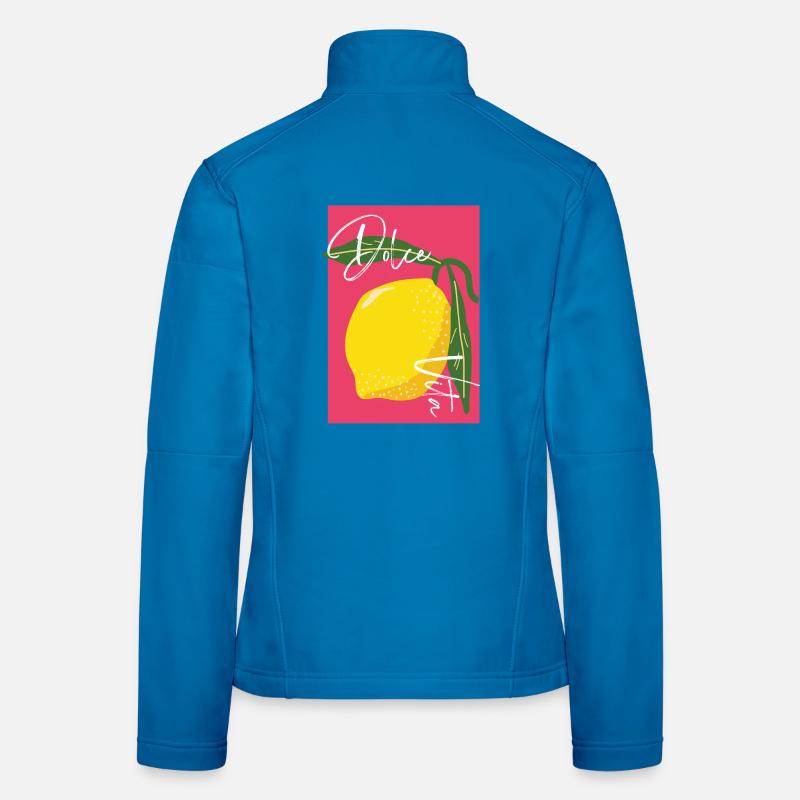 Lemon with Dolce Vita Handcrafted Writing - Women's Softshell Jacket - light blue