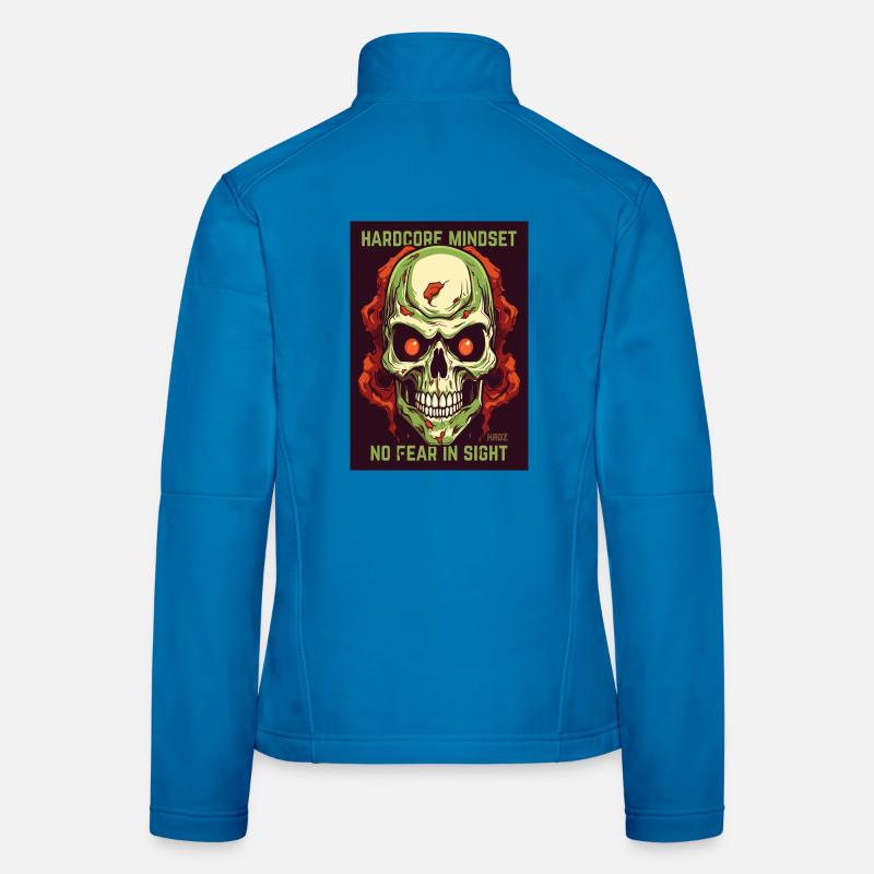 Gothic skull with hardcore saying Women's Softshell Jacket
