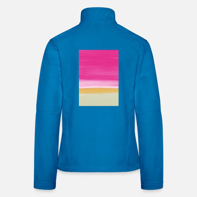 Line study pink yellow Women's Softshell Jacket
