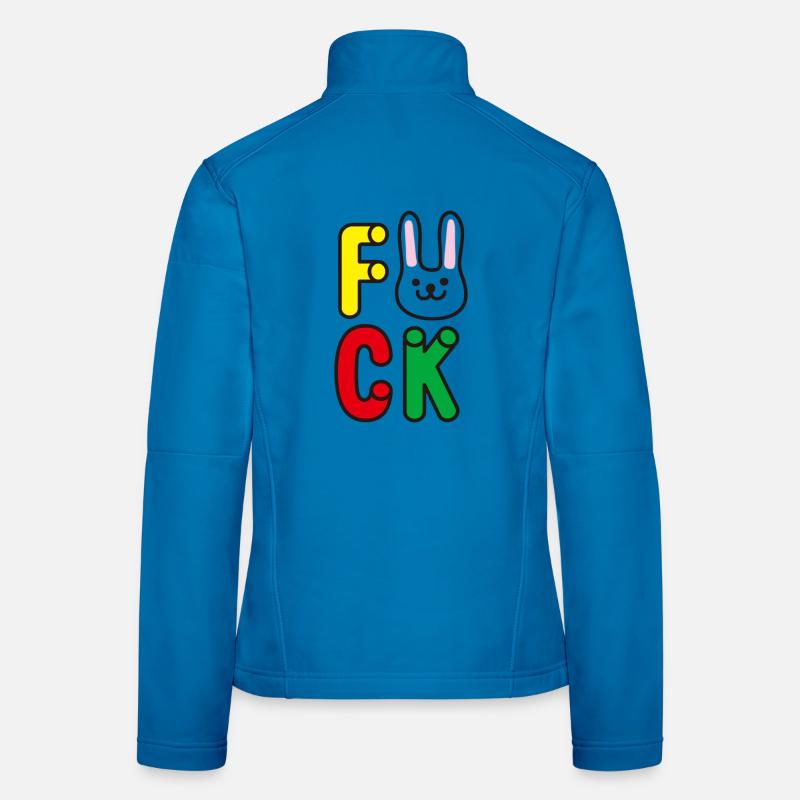 Joyful Alphabet with Rabbit Women's Softshell Jacket