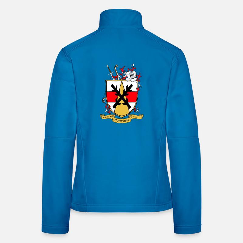 Fortuna Wappen Schild mit Helm Frauen Softshelljacke