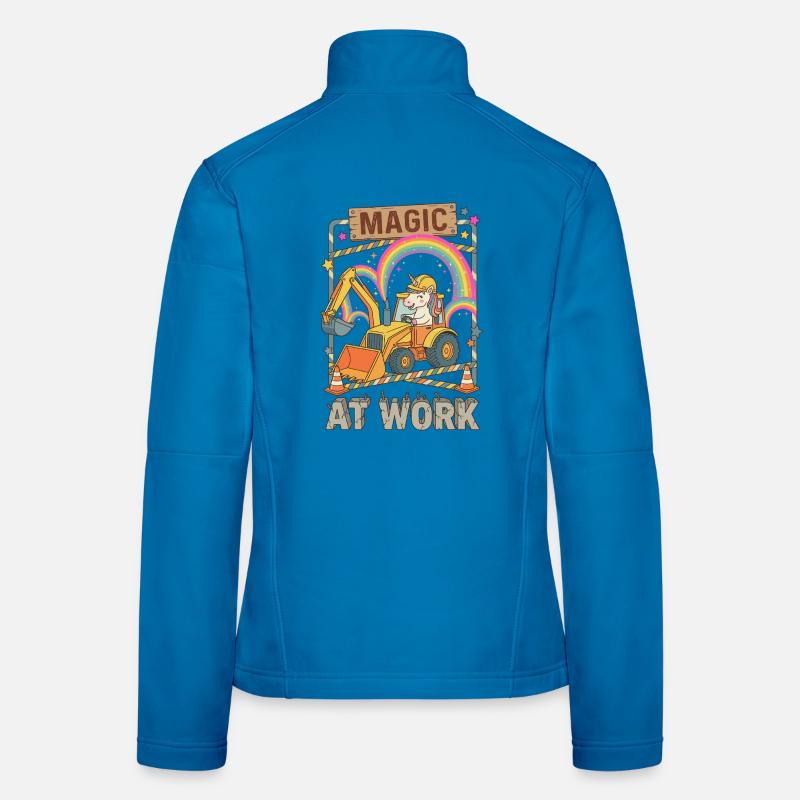Magic At Work Einhorn Bagger Frauen Softshelljacke