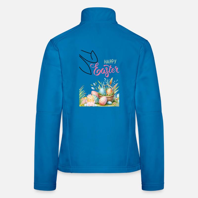 Pastell Ostern Korb und Eier - Frauen Softshelljacke - Lichtblau