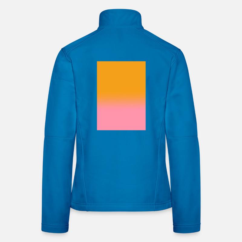 Gradient - orange pink customizable Women's Softshell Jacket