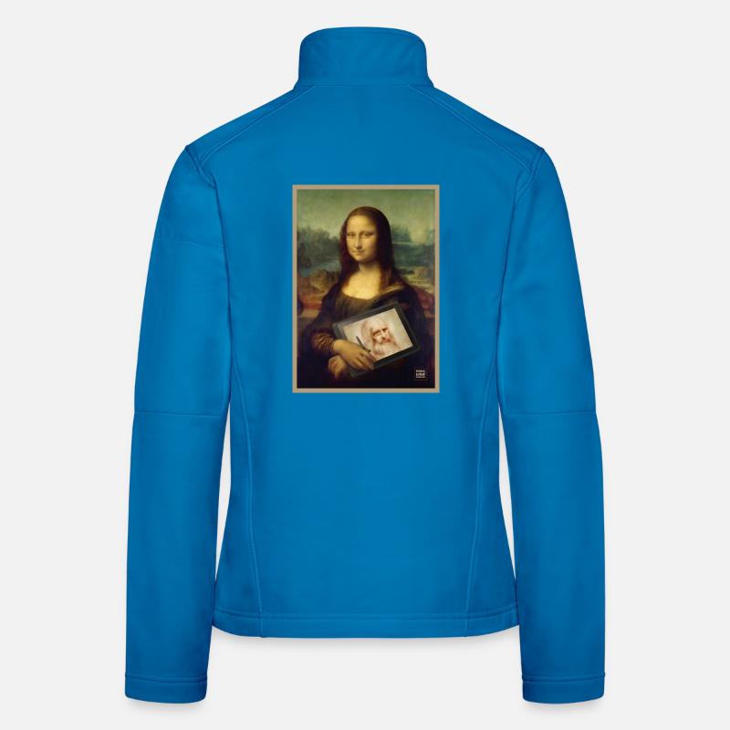 Mona Lisa Tablet Skizzen-Mashup Frauen Softshelljacke