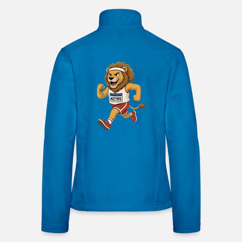 Laufender Löwe im Comic Stil Frauen Softshelljacke