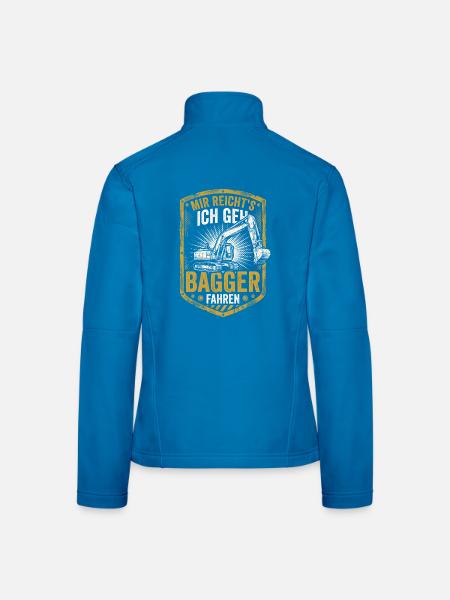 Mir Reichts Ich Gehe Bagger Fahren Baggerfahrer - Frauen Softshelljacke - Lichtblau - Hinten