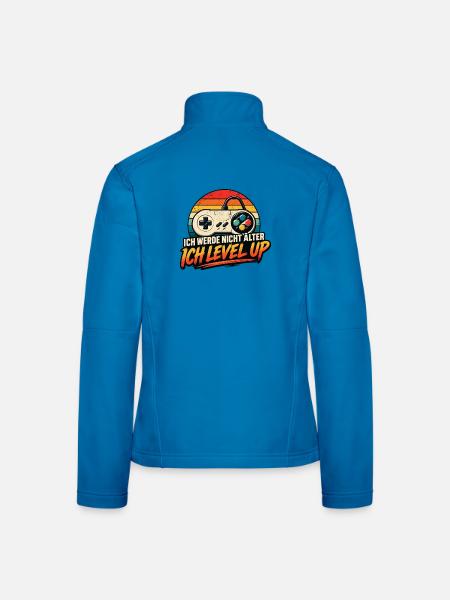 Gamer Geburtstag älter werden - Frauen Softshelljacke - Lichtblau - Hinten