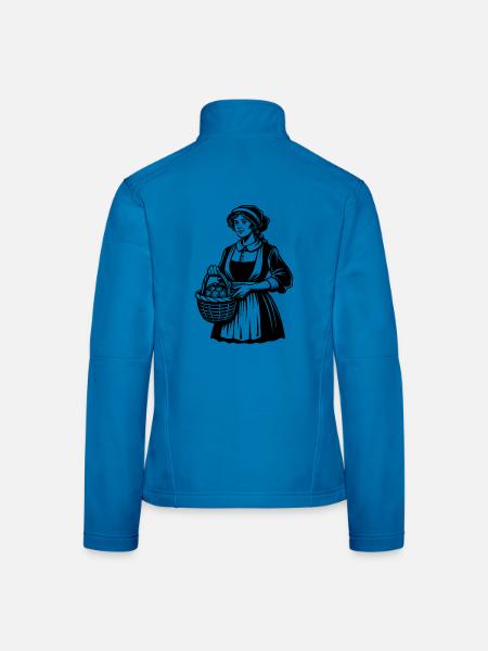 Bauernmädchen - Frauen Softshelljacke - Lichtblau - Hinten