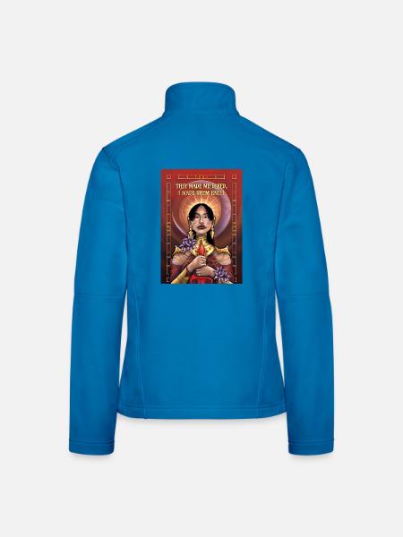 Female Rage Queen making men kneel - Frauen Softshelljacke - Lichtblau