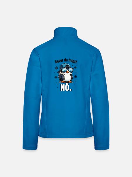 Pingu mit Hoodie und NÖ - Frauen Softshelljacke - Lichtblau