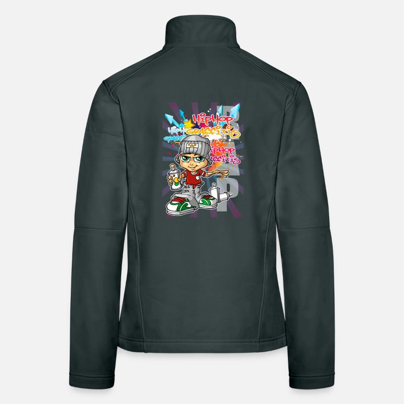Graffiti boy with spray paint Women's Softshell Jacket