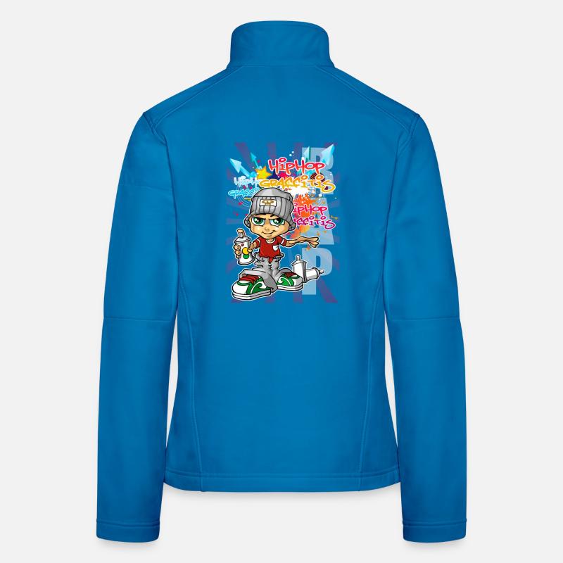 Junge Graffiti - Frauen Softshelljacke - Lichtblau