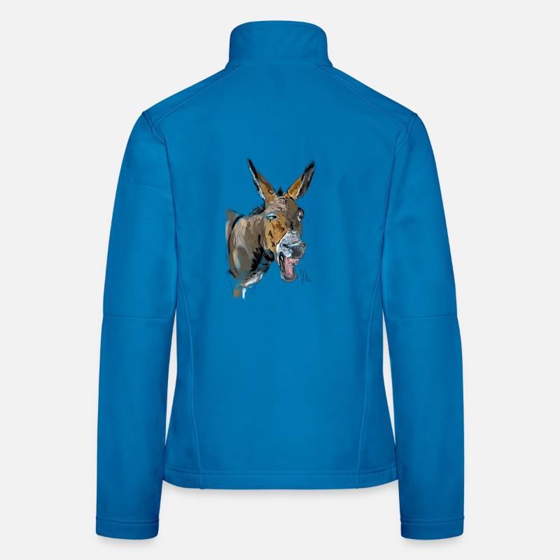Esel Donkey Âne - Frauen Softshelljacke - Lichtblau