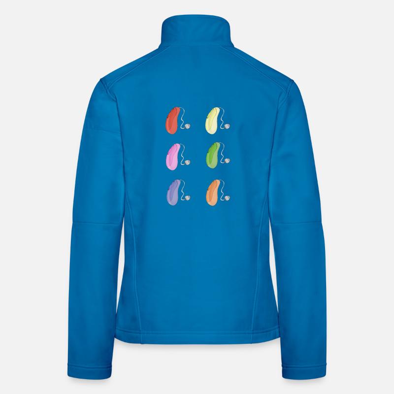Aides auditives colorées Veste en tissu softshell Femme