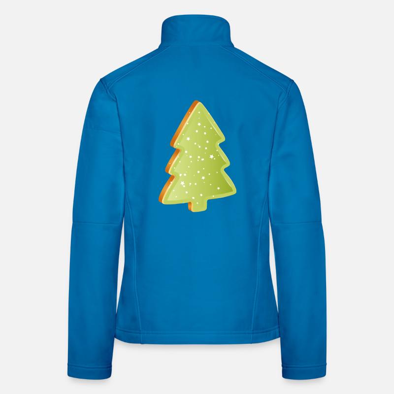 Biscuits au sapin de Noël avec glaçage vert Veste en tissu softshell Femme