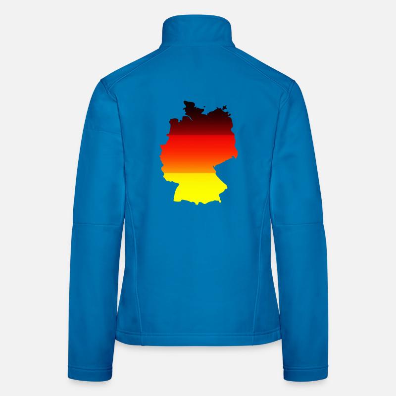 Abstract Color Gradient Map Germany Women's Softshell Jacket