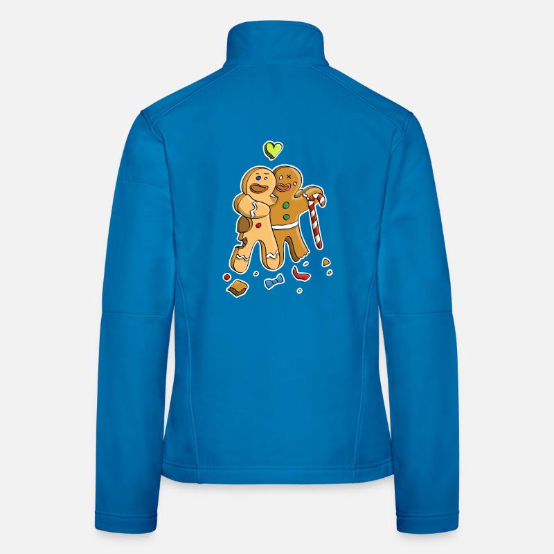 Gingerbread Man/ Figurines Friendship & Quarrel - Women's Softshell Jacket - light blue
