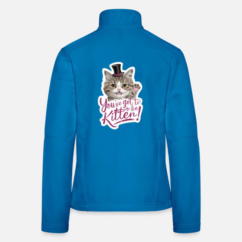 Katze - Du musst Kätzchen sein! - Frauen Softshelljacke - Lichtblau