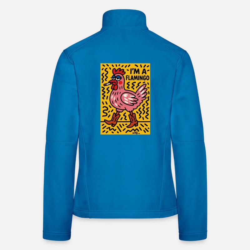 Ich bin ein Flamingo Frauen Softshelljacke