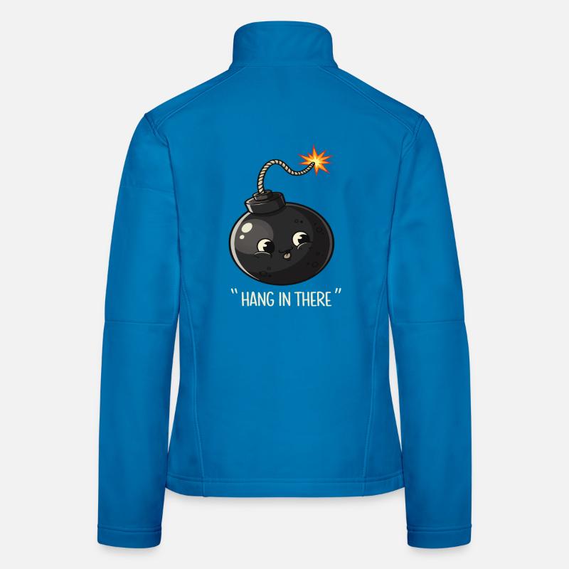 Kawaii Explodierende Bombe Comic Design Frauen Softshelljacke