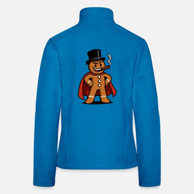 Gingerbread hero with cigar Women's Softshell Jacket