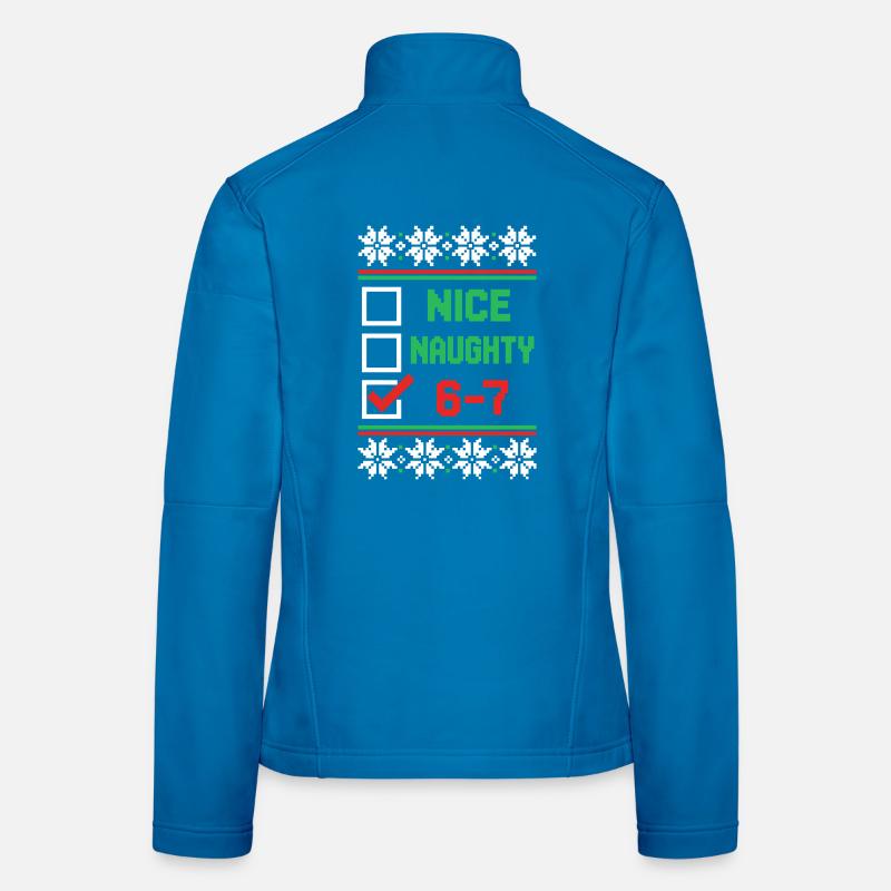 Nice Naughty 6-7 Ugly Christmas Sweater Brainrot Frauen Softshelljacke