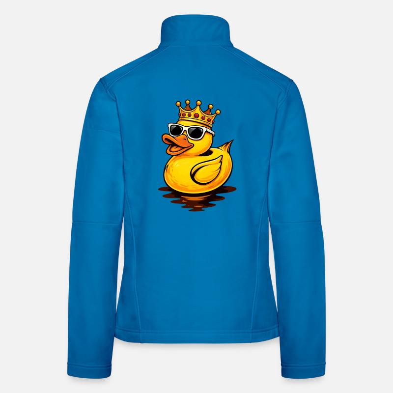 Coole Gummiente mit Krone und Sonnenbrille Frauen Softshelljacke