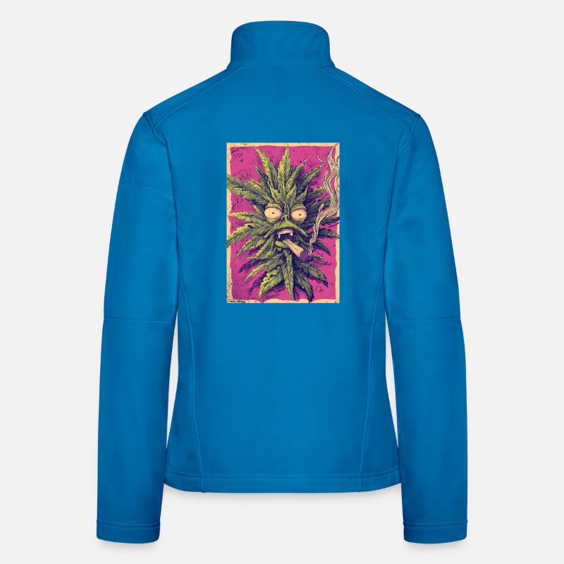 Cannabis Geist im PopArt Stil Frauen Softshelljacke