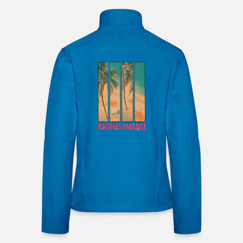 Malediven Paradies – Design Tropical Vintage Frauen Softshelljacke