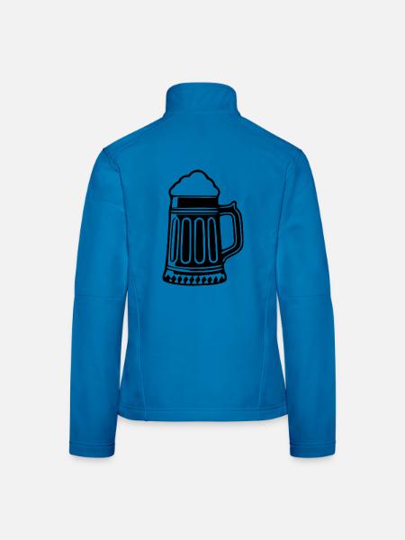 Bierkrug Maß Bier Party Outfit Volksfest  - Frauen Softshelljacke - Lichtblau - Hinten