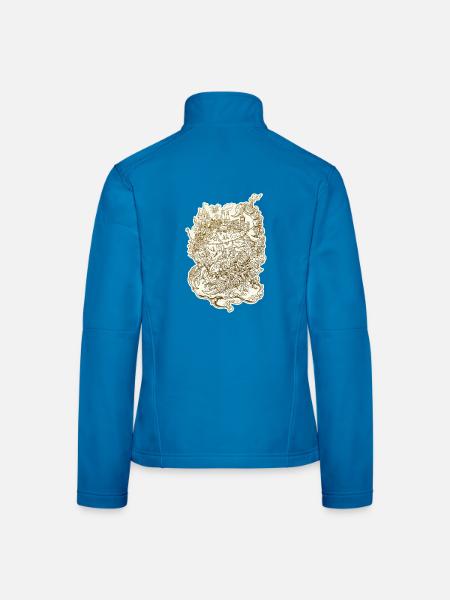 Doodle Skorpion - Frauen Softshelljacke - Lichtblau - Hinten
