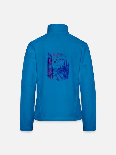 Success Quote – Focus, Discipline & Motivation - Frauen Softshelljacke - Lichtblau - Hinten