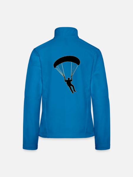 Paragleiter Silhouette - Frauen Softshelljacke - Lichtblau - Hinten