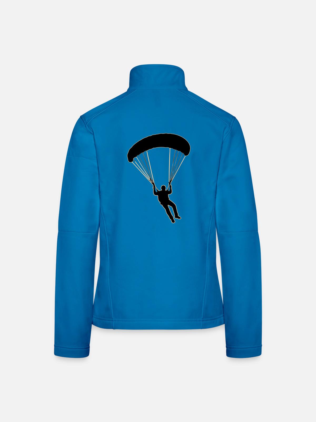 Paragleiter Silhouette - Frauen Softshelljacke - Lichtblau - Hinten