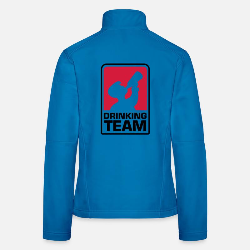 party logo drinking team Frauen Softshelljacke
