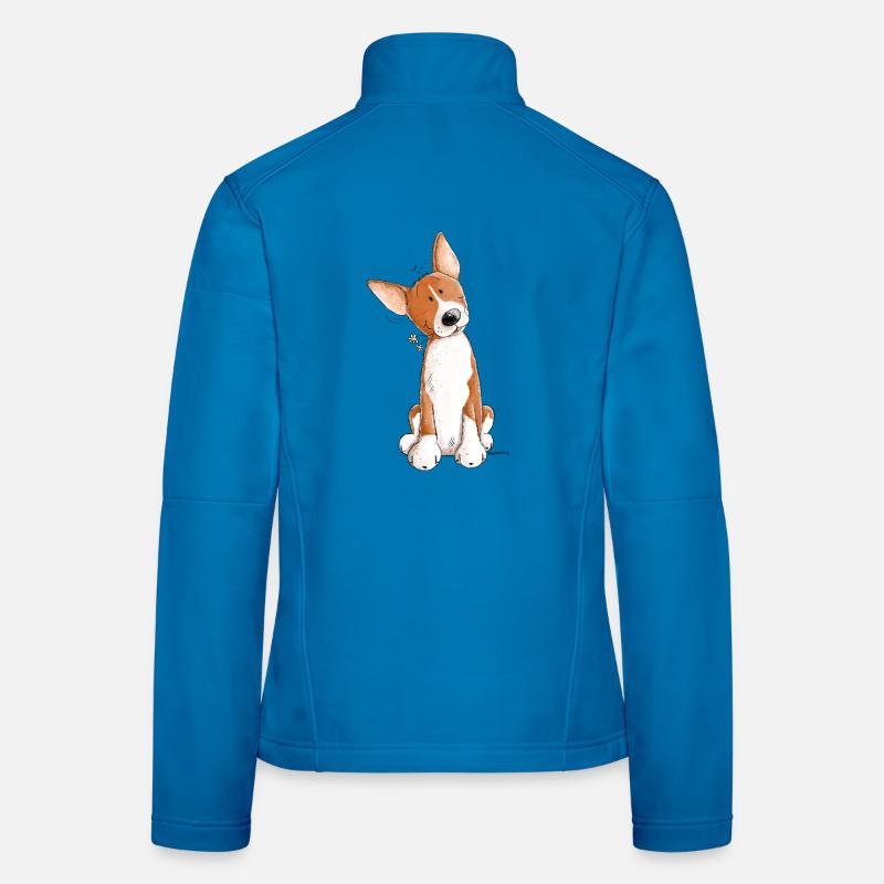 Petit Basenji I Race de Chien Comic I Chien Veste en tissu softshell Femme
