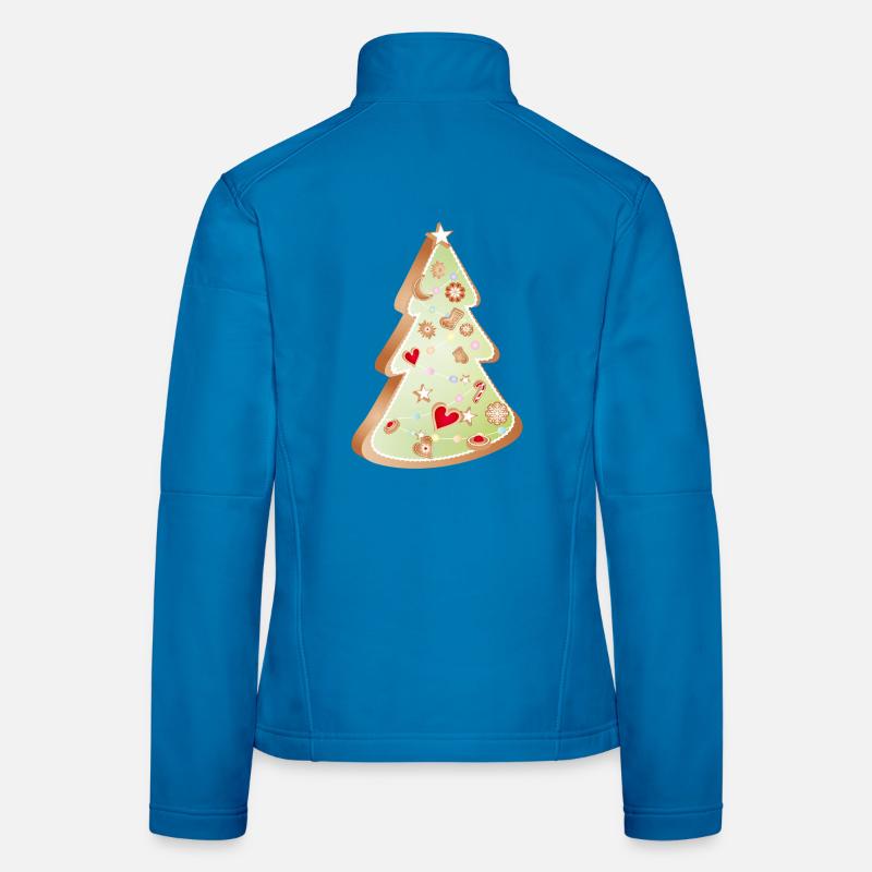 Gingerbread Christmas Tree – Lovingly Decorated Women's Softshell Jacket
