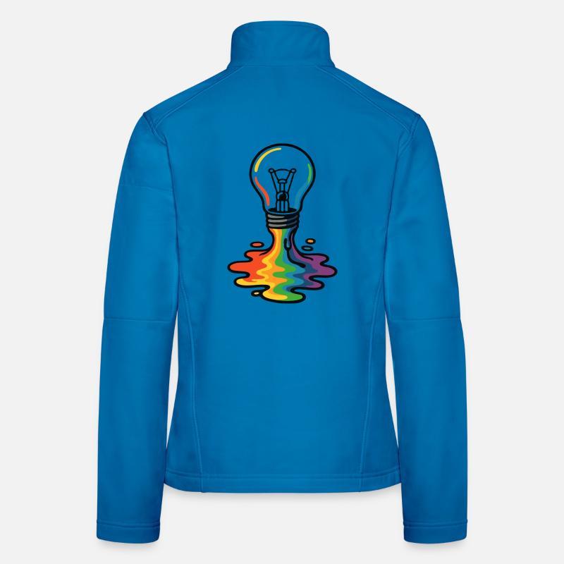 Rainbow Melt Glühbirne Frauen Softshelljacke