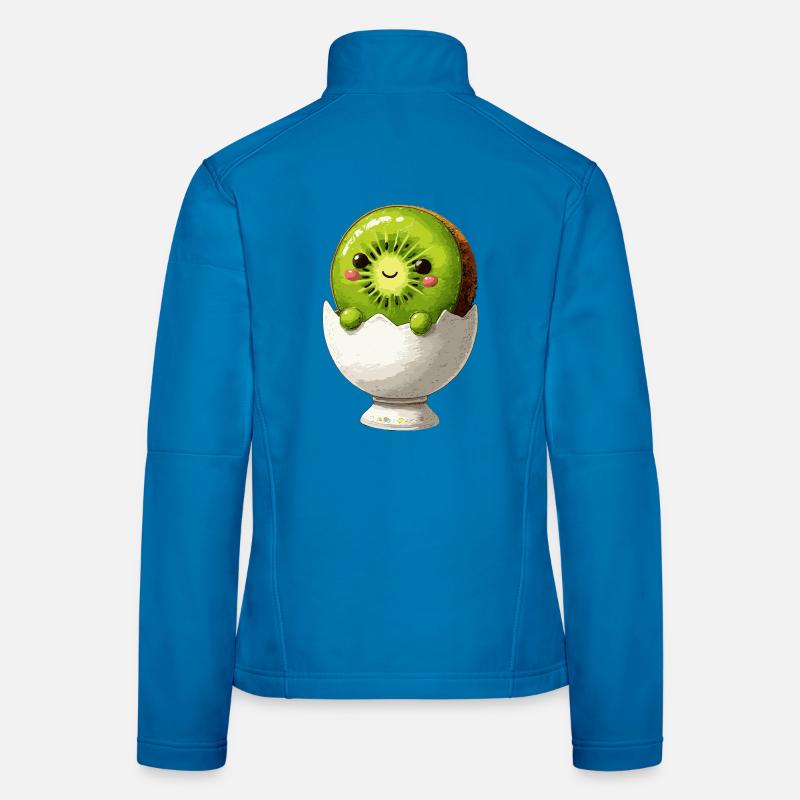 Kiwifruit in eggshell smile Women's Softshell Jacket