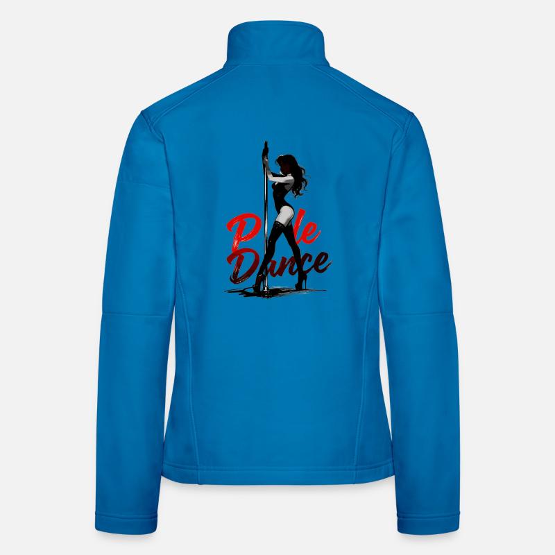 Pole Dance Silhouette – Elegant Pin-Up Art Women's Softshell Jacket