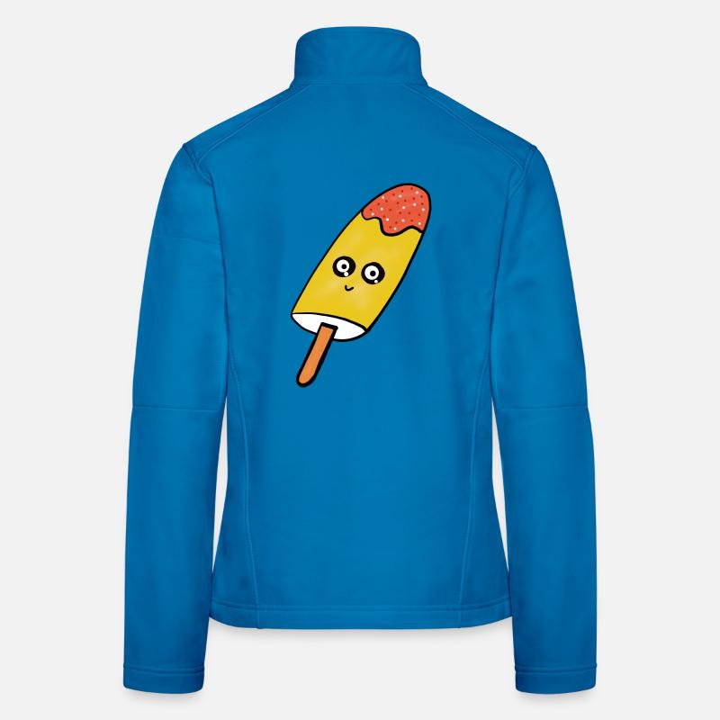 Kawaii  Eis Eiskrem Kinder lustig Veste en tissu softshell Femme