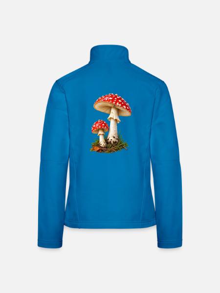 Fliegenpilz - Frauen Softshelljacke - Lichtblau